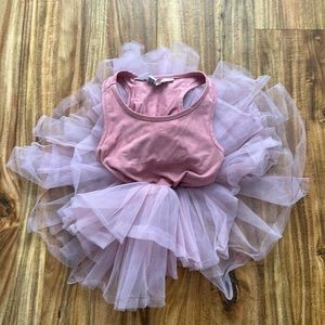 I Love Plum tutu dress - toddler - mauve/pink - velvet - Size 2T